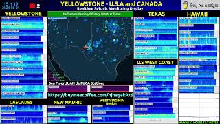 YELLOWSTONEHAWAIIUSACANADA Realtime seismic monitoring [upl. by Anitsyrhc]