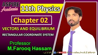 Rectangular Coordinate system  Vector and Equilibrium  First year Physics  Chapter 2  aspire [upl. by Bennion392]