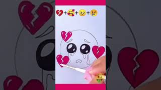 Emoji Art hacks l Emoji 😍😭 Drawing video [upl. by Nythsa]