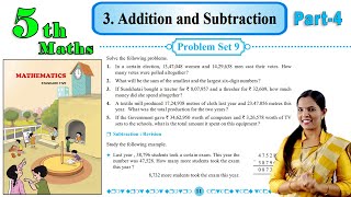 5th Maths  Problem Set 9  Addition and Subtraction Lesson  3  Maharashtra Board  Part  4 [upl. by Letney]