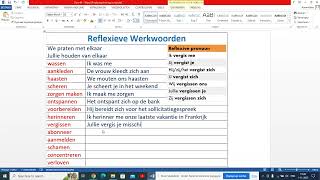 Ders 44 Hollandacada Dönüşümlü Fiiller Nederlands Reflexieve Werkwoorden [upl. by Tichon108]