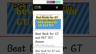 Best Books for GT PGT TET Assam 2024  Booklist for GT PGT TET Exam Assam assamtet assamtet2024 [upl. by Asenaj720]