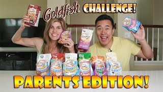 GOLDFISH CHALLENGE  PARENTS EDITION 16 Fishy Flavors [upl. by Bliss946]