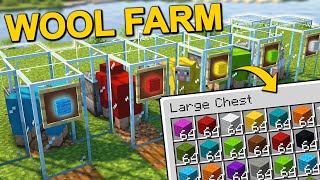 The EASIEST Wool Farm in Minecraft 121 Tutorial [upl. by Bertila]