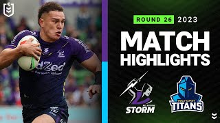 NRL 2023  Melbourne Storm v Gold Coast Titans  Match Highlights [upl. by Iznik49]