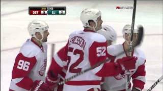 Datsyuk sets up Zetterberg again 113010 [upl. by Siesser228]