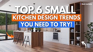 Top 6 Small Kitchen Interior Design Ideas 2024  Home Decor Tips And Trends  Wall Curtains [upl. by Nitsirk929]