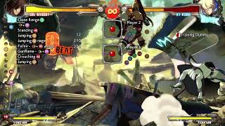 GGXRD Dustloop example using Runflame 2366P [upl. by Lahcym499]