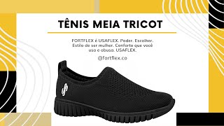 TÊNIS CASUAL TRICOT PRETO  USAFLEX AE2208 [upl. by Hedva717]