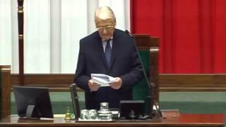 1108 Józef Zych Otwieram 1 posiedzenie Sejmu VII kadencji Serdecznie witam przybyłych na [upl. by Asyla529]