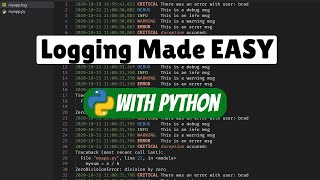 Python Logging Made Easy [upl. by Nylrahc]