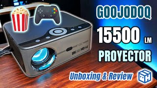 Potencia a buen precio Proyector Goojodoq 15500 LM Unboxing amp Review [upl. by Buerger]