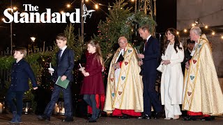 Members of the Royal Family attend Christmas Carol Service at Westminster Abbey [upl. by Jessalyn]