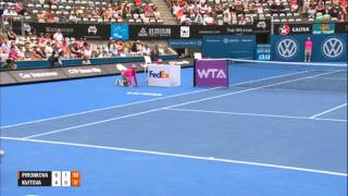 Tsvetana PIRONKOVA BUL vs Petra KVITOVA CZE SEMI FINAL HIGHLIGHTS Apia International Sydney 2014 [upl. by Schear277]