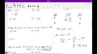 NIS Unit 1 Mock Test Approximating Radicals and Converting Decimals [upl. by Yro]