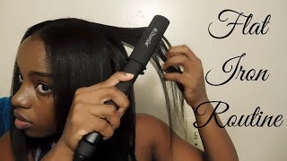 How To Safely Flat Iron Relaxed Hair [upl. by Katt]