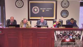 Brazos County Commissioners Court 01092024 [upl. by Bridge]