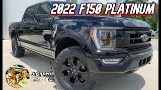 NEW FORD F150 PLATINUM BLACKED OUT LEVELED amp TIRE SWAP Powerboost Hybrid Walkaround amp Startup [upl. by Anivlem333]