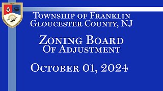 2024 Oct 01 Zoning Board of Adjustment [upl. by Lincoln657]