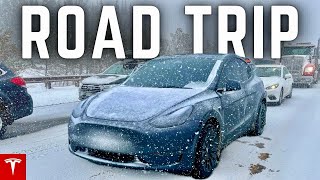 Tesla Model Y 2000 Mile EXTREME Weather Road Trip [upl. by Ssitruc]