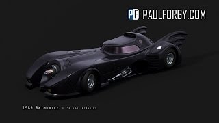 Batmobiles 3D Model Reel  Paul Forgy [upl. by Almeria755]