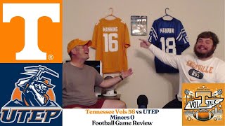 Tennessee Vols vs UTEP Miners Football Game Review  Vol Talk [upl. by Witte]