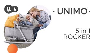 Kinderkraft UNIMO 5in1 bouncer Rocker  Bouncer High chair  Cradle  Cot [upl. by Annaj]