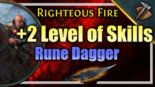 322 Guide ► 2 Level of Gems Righteous Fire Rune Dagger ► Path of Exile [upl. by Ecissej]