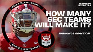 How many SEC teams will make the College Football Playoff  Rankings Reaction [upl. by Clorinda]