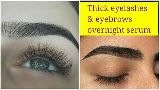 How to get thick dark eyelashes amp eyebrows naturally Natural big eyelashes home remedy [upl. by Eiblehs]