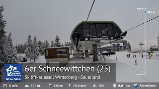 Schneewittchen Ski Lift Full Ride 🚡 Winterberg Skiliftkarussell Sauerland 🇩🇪  Built by Doppelmayr [upl. by Yrreb]