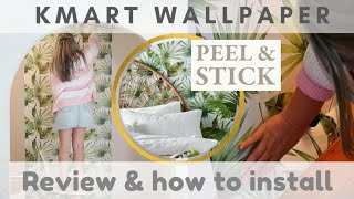 KMART Wallpaper Self Adhesive Review How To Install Peel amp Stick Budget Makeover [upl. by Zeiger]