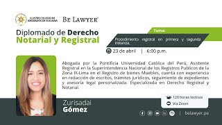 12 Procedimiento registral en primera y segunda instancia  Be Lawyer [upl. by Netsrijk]