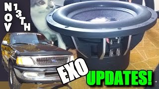 EXO Audio Updates Reconing NVX Subwoofers  DUAL 0 Gauge Toolmaker Input Adapters amp CRESCENDO Amps [upl. by Laeno]