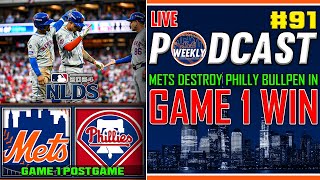 Mets DESTROY Phillies Bullpen to Take Game 1  Postgame AnalysisReactions  Mets Weekly Podcast 91 [upl. by Eenor950]