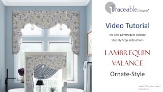 Traceable Designer No Sew Lambrequin Valance Ornate Style Video Tutorial homedecor valance [upl. by Aken]