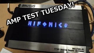 Amp Test Tuesday  Hifonics Brutus Elite BE17001D Rated 1700x1 [upl. by Traggat]