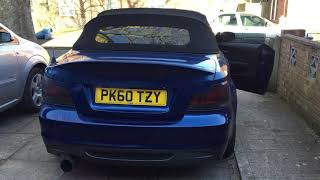 BMW 1 series straight pipe Pops and bangs Seriously loud [upl. by Coridon928]