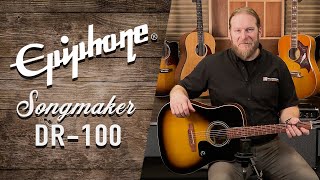 Epiphone Songmaker DR100 Acoustic Guitar Product Demo [upl. by Carlye]