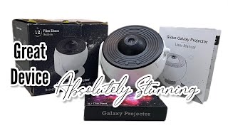 Globe Galaxy Projector 13 discs film UNBOXING Testing [upl. by Aicinad]