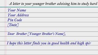 Letter to younger brother advising him to study hard [upl. by Notaes]