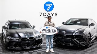 19 YEAR OLD WINS A LAMBORGHINI amp AN M3 FOR £10  7daysperformance [upl. by Onaicram]