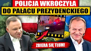 POLICJA WKROCZYﾅ、 DO PAﾅ、CU PREZYDENCKIEGO [upl. by Cummins457]