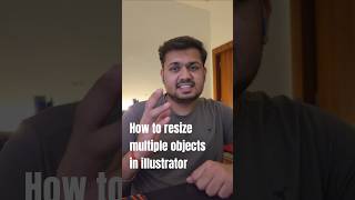 How to resize multiple objects in illustrator without changing their position graphicdesign design [upl. by Sorazal]