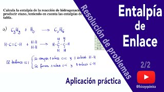 Entalpía de reacción a partir de las entalpías de enlace TERMOQUÍMICA [upl. by Addiel211]