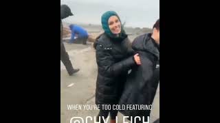 Chyler Leigh and stunt double Lisa Chandler behind the scenes of Supergirl S4 [upl. by Eicyak]