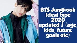 BTS Jungkook Ideal type 2020  updated and detailed [upl. by Sapienza]