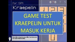 Test Kraepelin Main Game sambil latihan untuk MASUK Kerja [upl. by Eignat273]