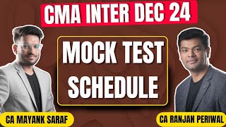 CMA Inter Dec 24 Test Schedule [upl. by Vernier]