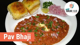 Pav Bhaji Recipe  Mumbai Chowpatty Style  Indian Street Food  Quick amp Easy  No Color Added [upl. by Aicilanna]